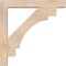 Ekena Millwork Merced Block Smooth Bracket w/ Offset Brace, Douglas Fir, 5 1/2"W x 32"D x 32"H BKT0604X32X32MRC05SDF - alternate 3